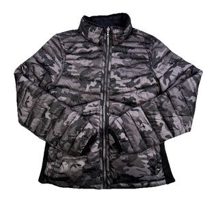 Special One Reversible Puffer Jacket Large Black Camo Premium Collection NWT